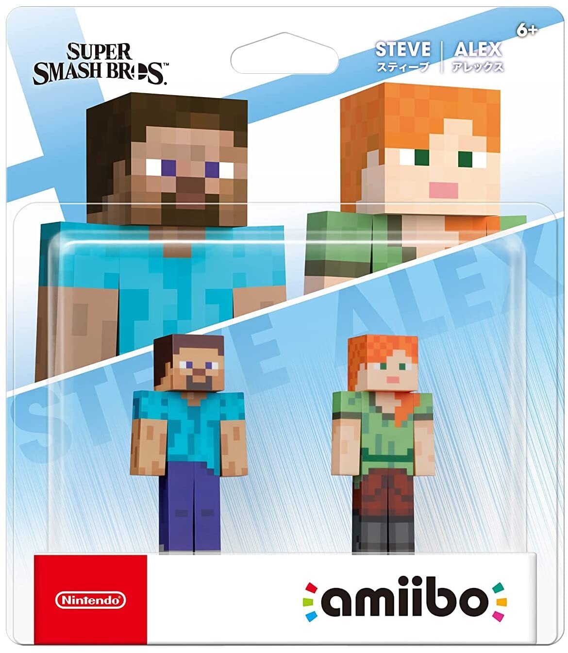 Nintendo AMIIBO: Super Smash Bros. Collection - Steve/Alex (Minecraft) - No. 89 (Double Pack) (Multi)