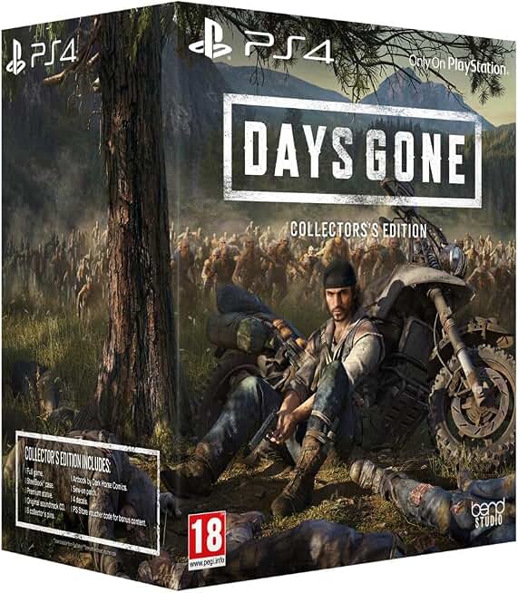 Days Gone [Collectors Edition, inkl. Steelbook, Soundtrack, Artbook, Figur, Aufnäher, 6 Sammelanstecker und 4 Aufkleber]