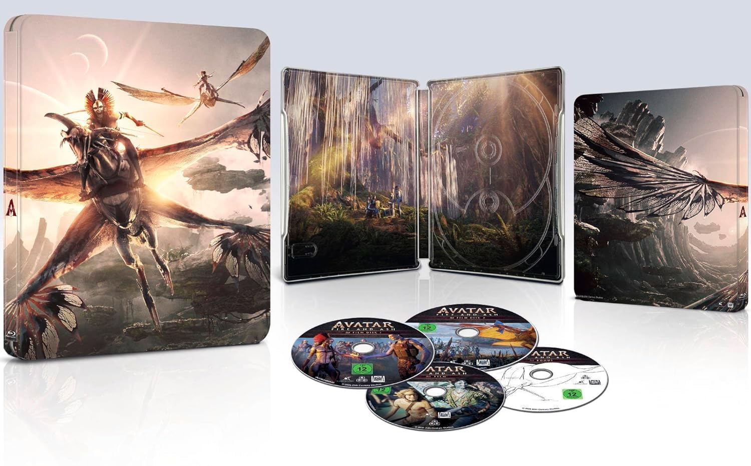 Avatar 3, Fire and Ash, Film 2026, Limitiertes Steelbook 3D Blu-ray + 2D Blu-ray + Bonus-Blu-ray