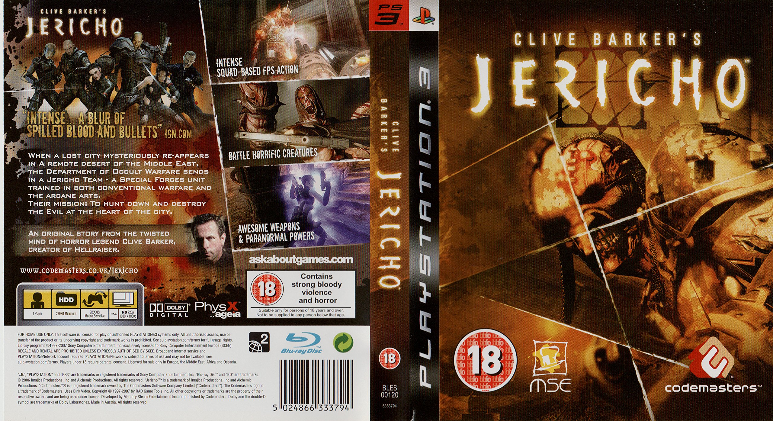 Clive Barker's Jericho (Sony PS3) [Import UK]