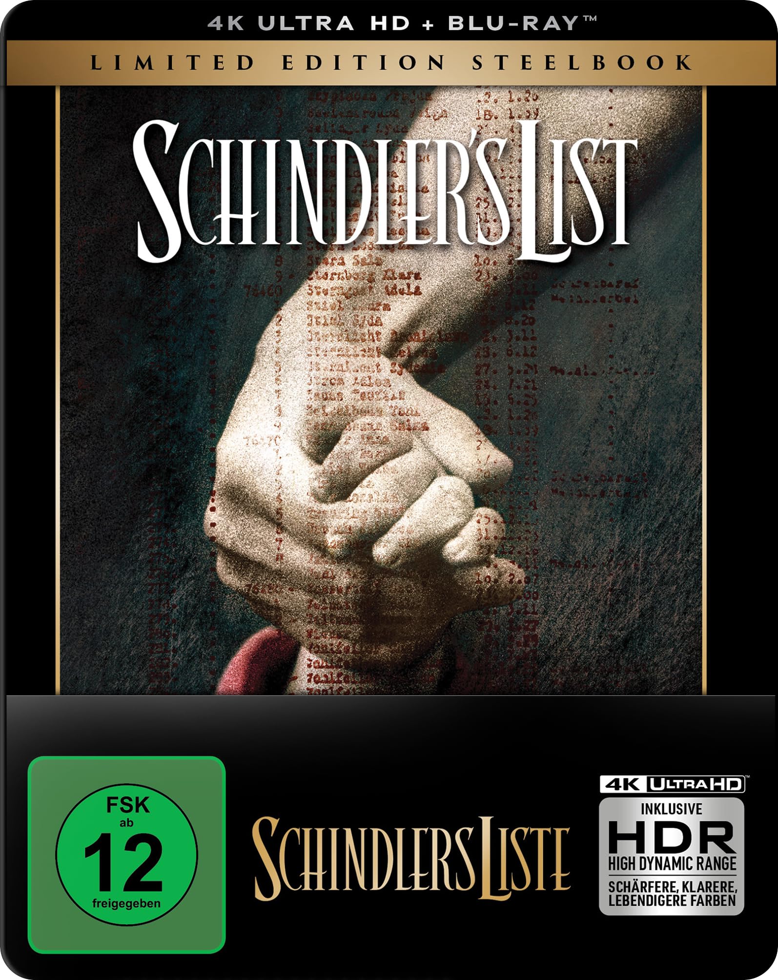 Schindlers Liste (Steelbook, 4K-UHD+2 Blu-rays)