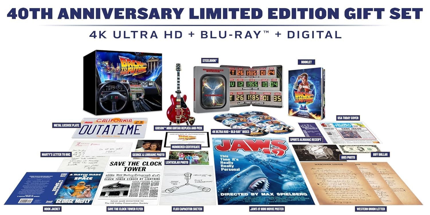 Back to the Future - 40th Anniversary 4K Trilogy Steelbook Giftset + Gimmicks + Blu-ray (Zurück in die Zukunft)