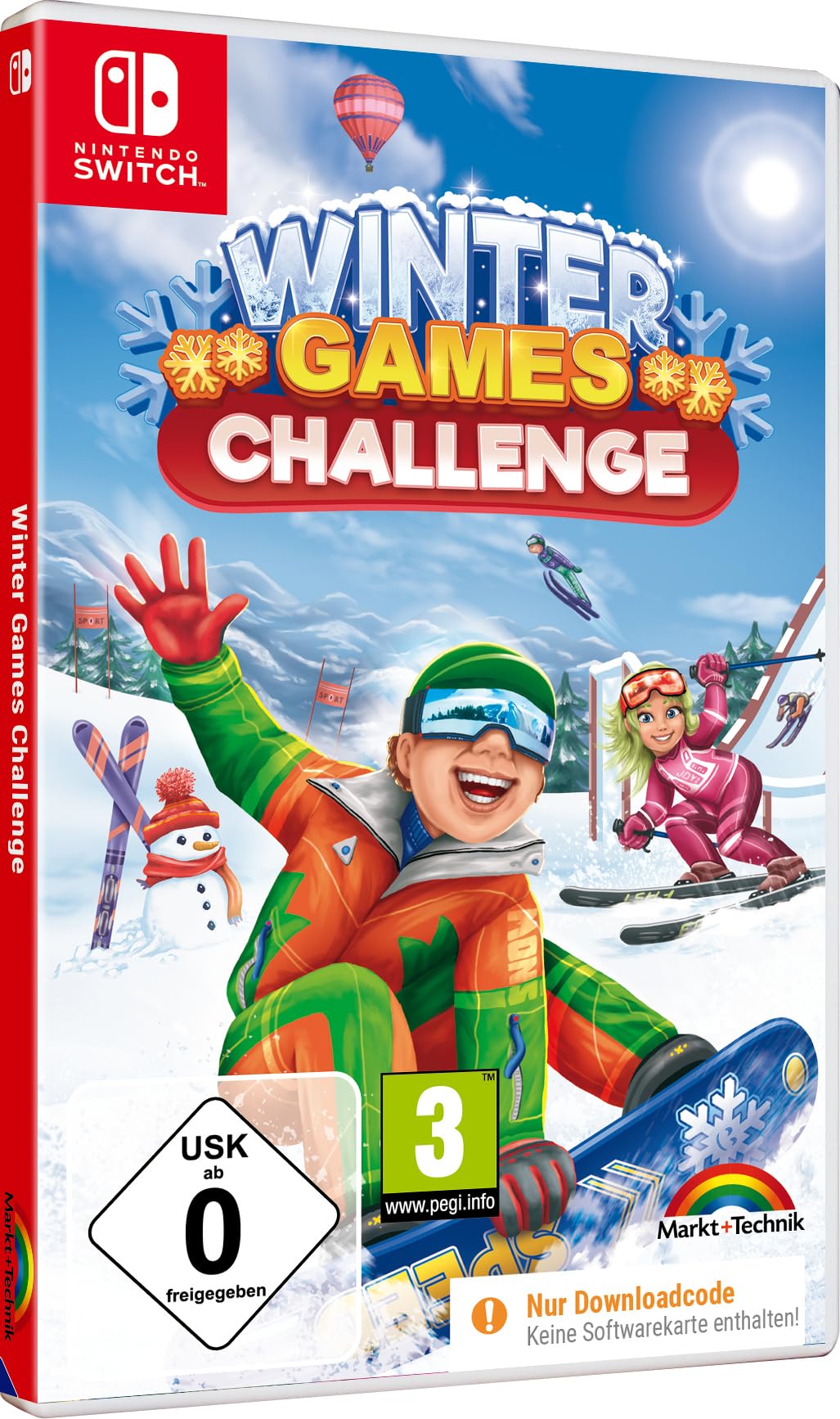 Winter Games Challenge - 8 Sportarten - Snowboard, Alpin, Riesenslalom, Skispringen, Curling, Rennrodeln, Bobfahren, Trickski für Switch