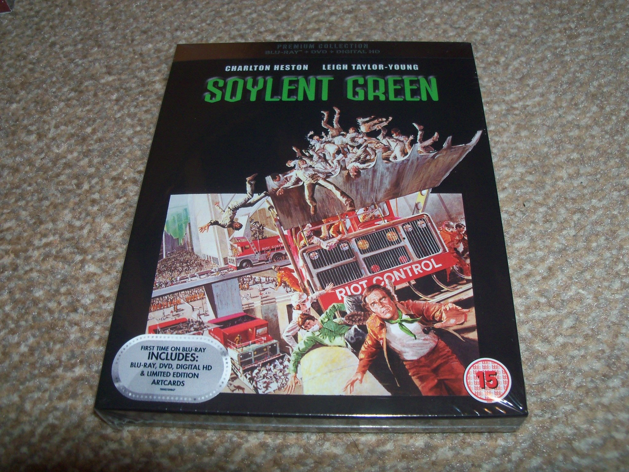Soylent Green Limited Edition Blu Ray / DVD / Art Cards / Import / Region Free Blu Ray