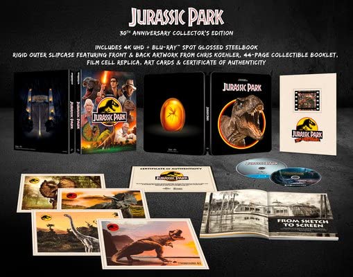 Jurassic Park - 30th Anniversary Special Steelbook Full-Slip Deluxe Edition + Fillcell + Artcards + Booklet + 4K Ultra HD + 2D Blu-ray
