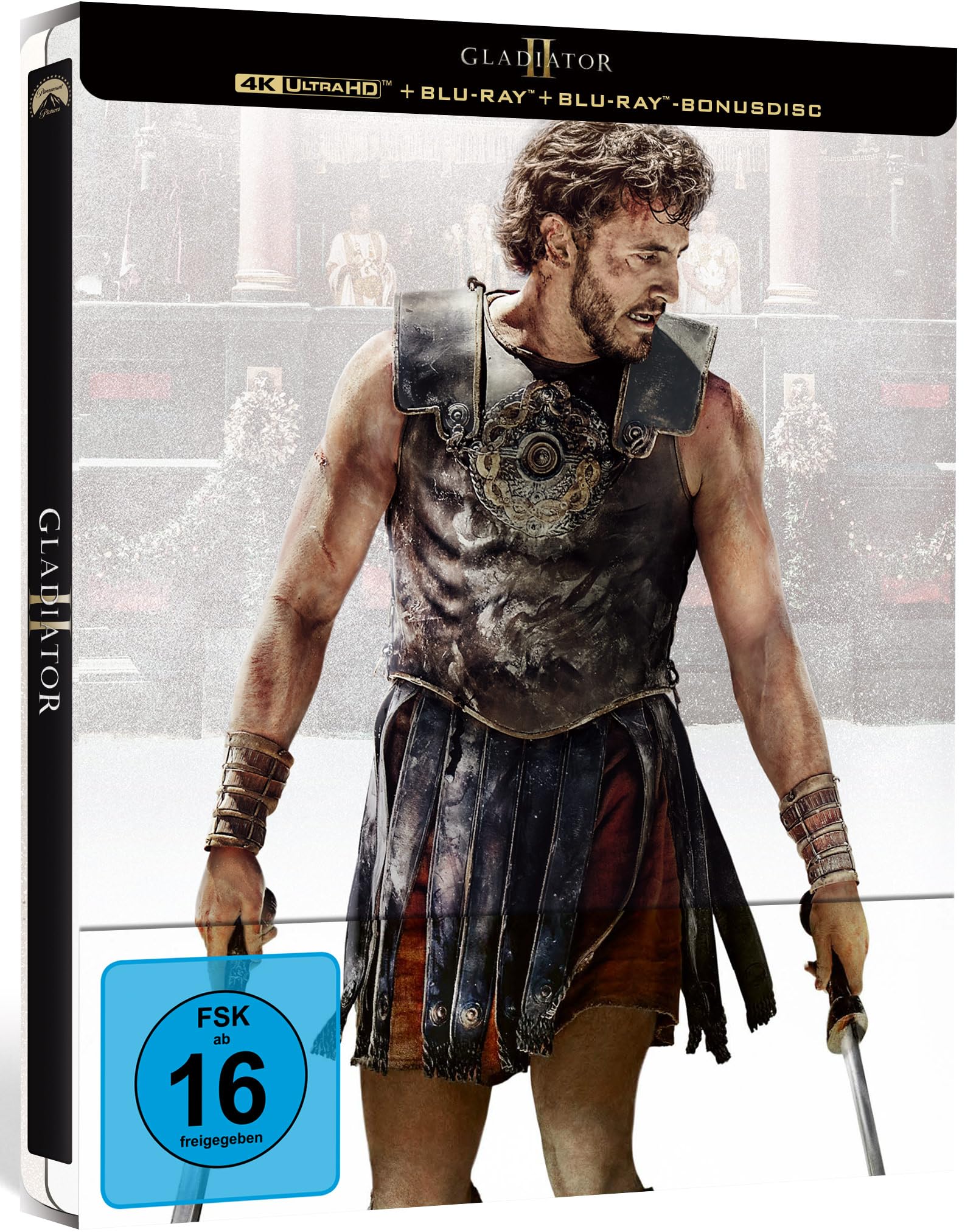 Gladiator II - Limited Steelbook + Artcards + Wendeposter (exklusiv bei Amazon.de) [4K Ultra HD + Blu-ray + Bonus Blu-ray]