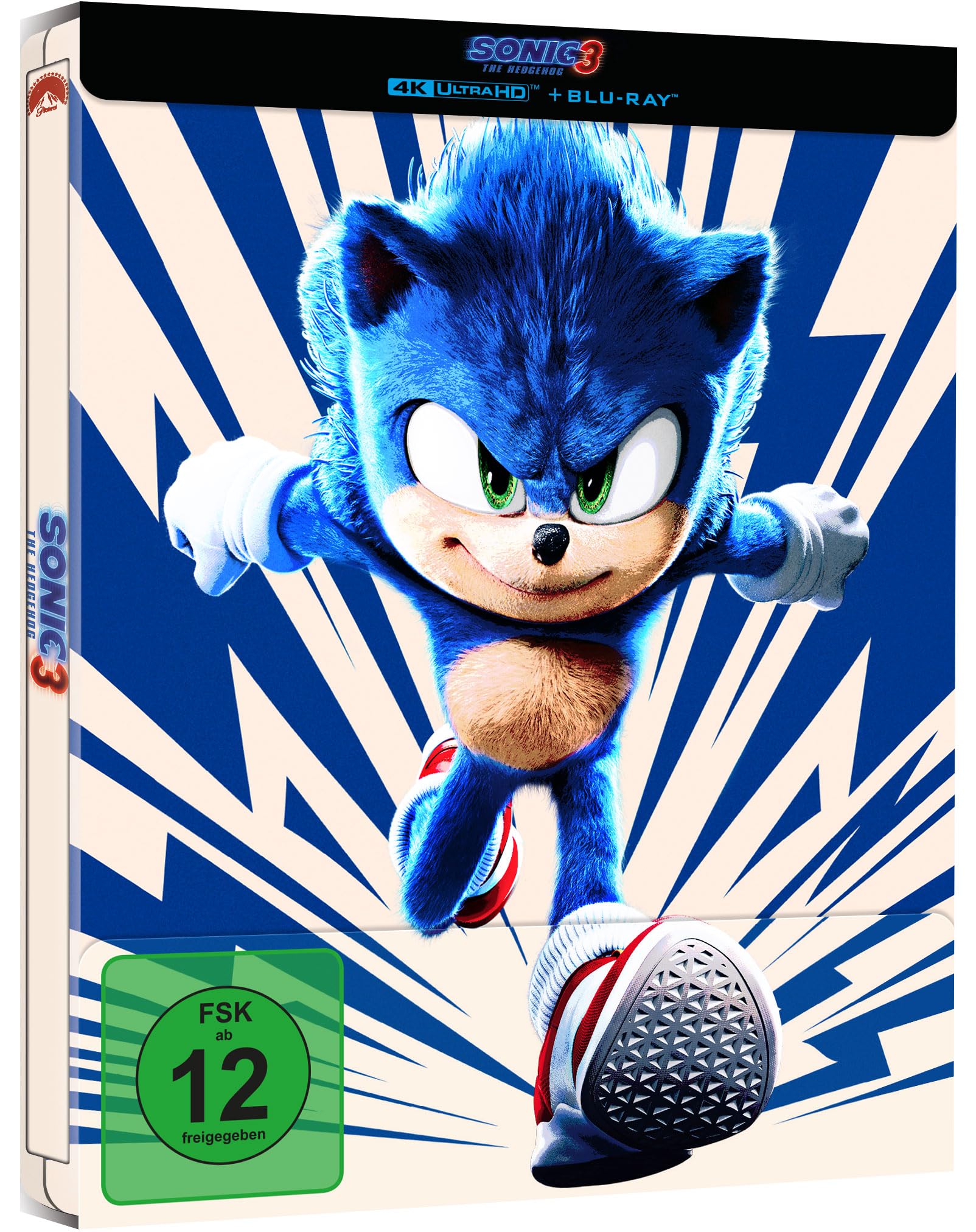 Sonic the Hedgehog 3 - Steelbook Sonic [4K Ultra HD] + [Blu-ray]