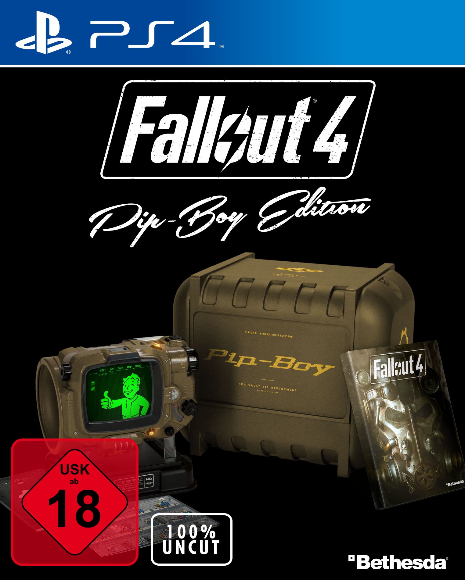 Fallout 4 [Pip-Boy Edition, inkl. Steelbook, Handbuch, Poster, Pip-Boy Smartphones & Halterung]