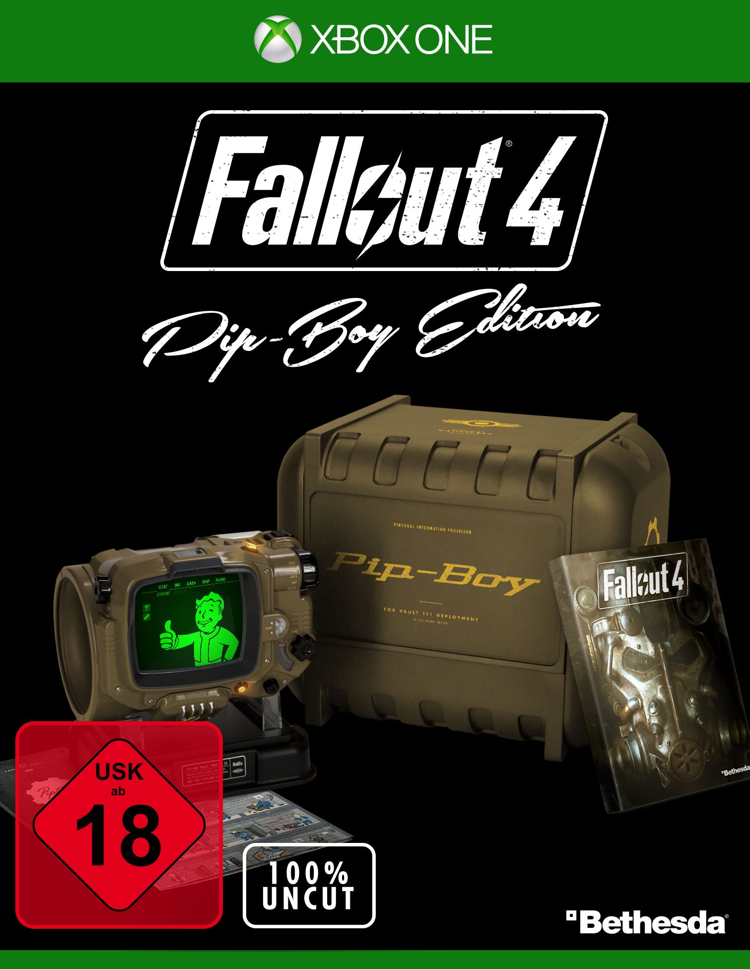 Fallout 4 [Pip-Boy Edition inkl.  Pip-Boy mit Halterung, Handbuch. Poster, Steelbook]