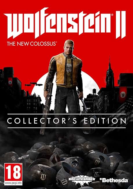 Wolfenstein II: The New Colossus [Collectors Edition, inkl. Steelbook, Sammelbox, Handbuch, Poster, Actionfigur mit Bomberjacke & 5 Waffenteilen, AT Import]