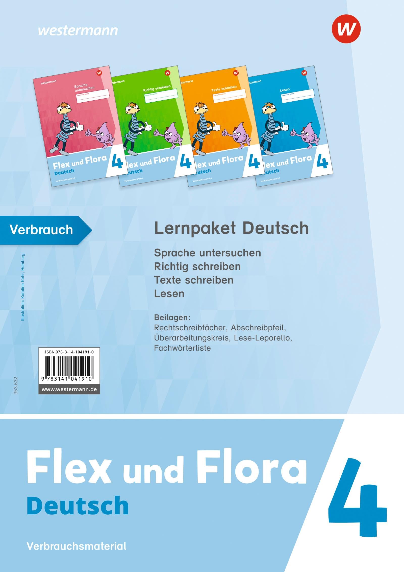 Flex und Flora - Ausgabe 2021: Lernpaket Deutsch 4 (Druckschrift) Verbrauchsmaterial
